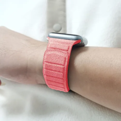 Miniatura 4 de LKEITY Correas magnéticas de cuero para Apple Watch Band 1.929 in 1.811 in 1.772 in 1.732 in 1.654 in 1.614 in 1.575 in, correa de cuero con imán