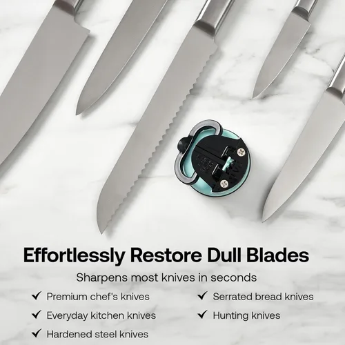 Miniatura 5 de AnySharp – EDITIONS – Afilador de cuchillos manos libres - Herramienta de afilado fácil de usar con base de succión PowerGrip y ángulo