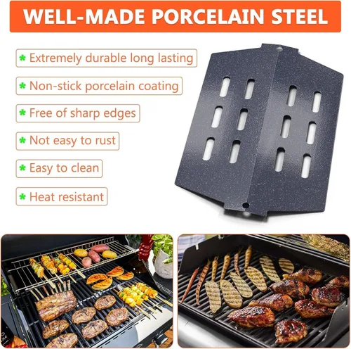 Miniatura 4 de QuliMetal Deflectores de Calor para Parrilla para Weber GS4 Genesis II E-410, E-415, E-435, Piezas de Parrilla para Parrillas de Gas Weber Genesis