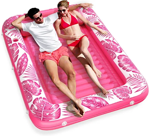 Flotador inflable para piscina de bronceado Jasonwell 4 en 1 - Bañera de sol para tomar el sol en la piscina, balsa flotante para piscina infantil