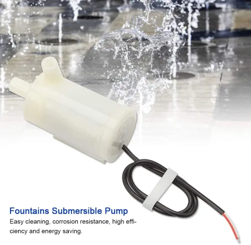 Miniatura 4 de Bomba de agua micro sumergible, bomba de fuente DC 3V/5V/6V, mini bomba de agua sumergible, anfibio horizontal de bajo ruido para exteriores pequeña