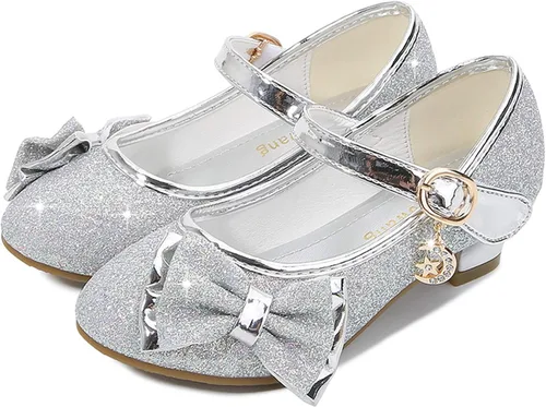 Miniatura 3 de Cadidi Dinos Zapatos de vestir para niñas, zapatos de fiesta de boda, zapatos de tacón Mary Jane Princesa (bebéniño pequeñoniño grande)