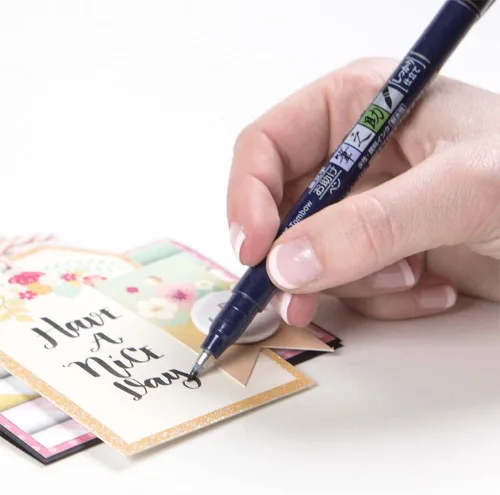 Miniatura 3 de Bolígrafo tipo pincel Fudenosuke, duro, (GCD-111), de Tombow