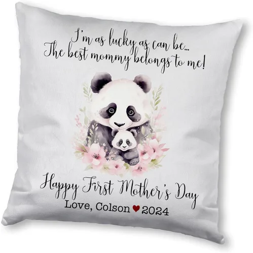 Miniatura 16 de Generic Panda, funda de almohada personalizada para el primer día de la madre, funda de almohada personalizada para el día de la madre, regalo
