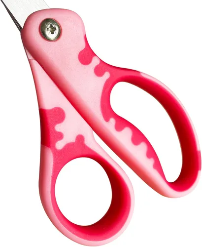 Miniatura 3 de Tijeras para niños, tijeras de 5 pulgadas con cubierta, tijeras de punta roma para estudiantes con agarre cómodo, seguridad para papel de corte