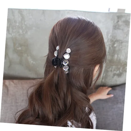 Miniatura 4 de FOMIYES Accesorios para el cabello con diamantes de imitación, pasadores de perlas, accesorios para el cabello de perlas, garras para el cabello