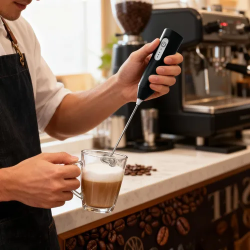 Miniatura 2 de Puraville Espumador de leche recargable de mano, batidor eléctrico de 3 velocidades, carga tipo C sin BPA para café, latte, capuchino, huevo, crema