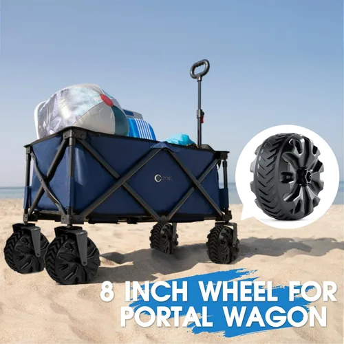 Miniatura 6 de PORTAL Wagon Wheels Replacement 8" Diameter X 3.4" Wide for Utility Wagon Cart