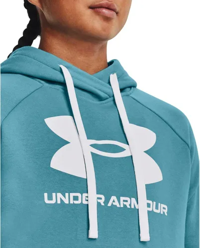 Miniatura 6 de Under Armour Rival - Sudadera con capucha para mujer, de vellón y con logotipo
