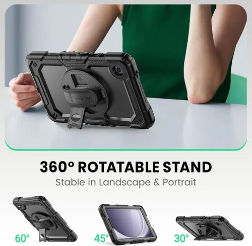 Miniatura 4 de SEYMAC Funda protectora resistente a prueba de golpes para Samsung Galaxy Tab A9 de 8.7 pulgadas 2023 (SM-X110/X115/X117), resistente a prueba