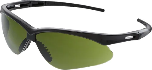 Miniatura 2 de MCR Safety Gafas de Seguridad MP118 Lentes de Policarbonato con Espejo Azul con Protección UV y Revestimiento Resistente a Rayones, Marco Negro, 1