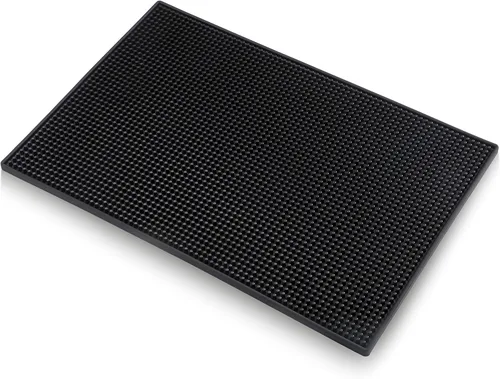 Miniatura 9 de New Star Foodservice 48438 Tapete de servicio de barra de goma para encimera, 26.5 x 3.25 pulgadas, negro
