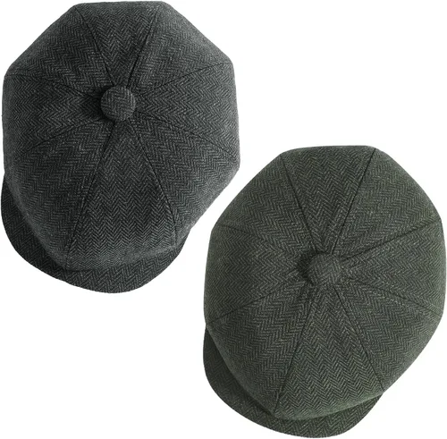 Miniatura 16 de Gorra de taxista Senker Fashion para hombre, gorra irlandesa clásica de 8 paneles de mezcla de lana para hombre mayor