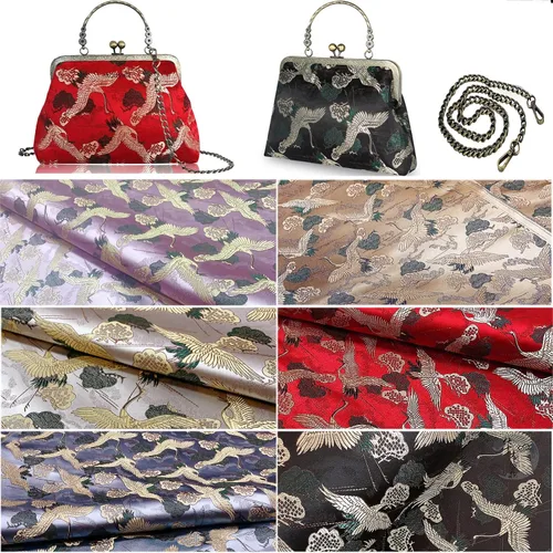 Miniatura 104 de Bolso floral con asa superior, bolso de noche Kiss Lock para mujer, bolso vintage