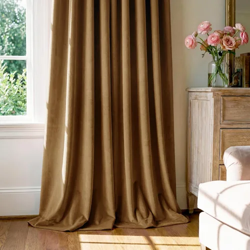 Miniatura 237 de StangH Cortinas de Terciopelo Verde Esmeralda de 96 Pulgadas - Cortinas Opacas de Terciopelo de Lujo Súper Suaves, Elegante Cobertura de Ventana