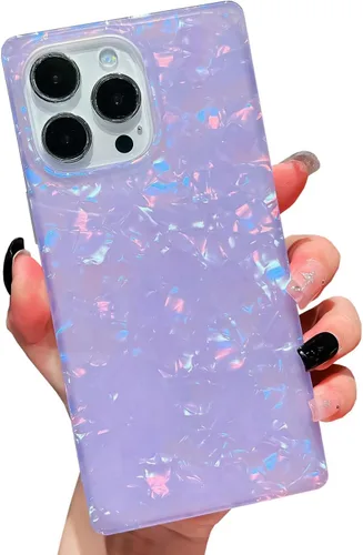 Miniatura 18 de Funda compatible con iPhone 13, borde rectangular, bonita funda protectora de lujo con diseño de flores al óleo para mujeres y niñas, funda