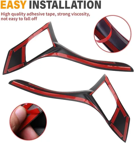 Miniatura 4 de Tira de tapicería interior estilo fibra de carbono para volante Nissan Altima 2013 2014 2015 2016 2017 2018, ABS