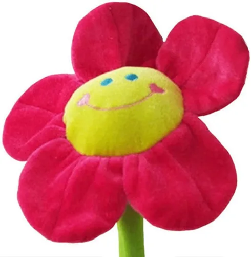 Miniatura 16 de Flor artificial de peluche, ramo de girasol de felpa con tallos flexibles, flores rellenas para decoración del hogar para bodas, fiestas, Morado
