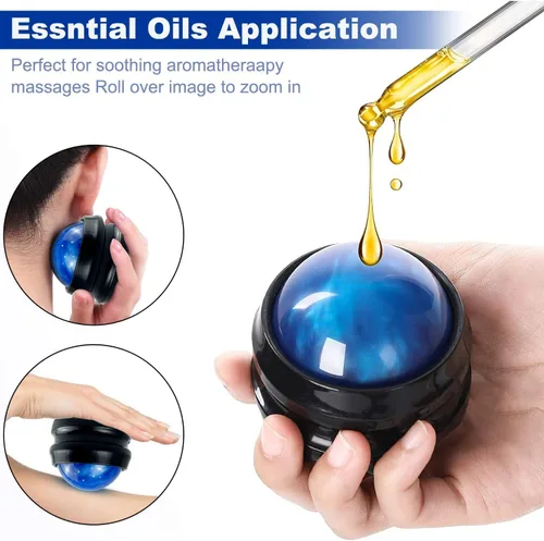 Miniatura 4 de Herramientas de masaje, terapia de masaje de espalda utilizada con aceites esenciales, bola de rodillo de masaje manual para dolores musculares