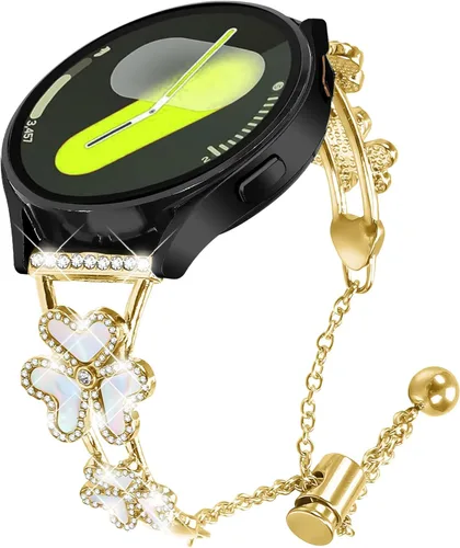 Miniatura 22 de DEALELE Bandas compatibles con Samsung Galaxy Watch 6/6 Classic / 5/5 Pro / 4/4 Classic / 3 1.614 in / Active 2, pulsera de repuesto de metal con 1#