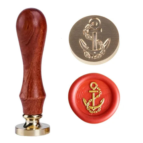 Miniatura 19 de Sello de cera de trébol de cuatro hojas, sello de trébol de la suerte con mango de palisandro 1'' 2.5cm, sello distintivo de cera de sellado, un