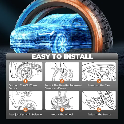 Miniatura 9 de Jsueng Sensor de monitoreo de presión de neumáticos TPMS preprogramado, 4 piezas, compatible con el modelo Subaru, Legacy Outback, Crosstrek
