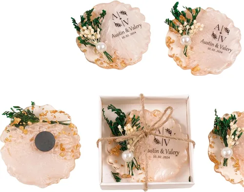 Miniatura 18 de HTF - Paquete de 5 imanes personalizados de resina epoxi para baby shower, regalos para baby shower, regalos de baby shower, revelación de género