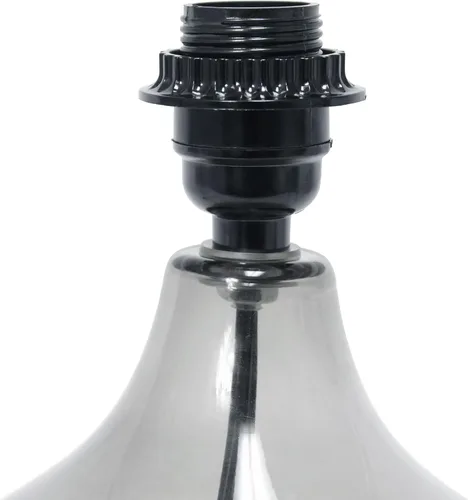 Miniatura 5 de Simple Designs LT2063-SMG - Lámpara de mesa pequeña de cristal con pantalla de tela gris, color humo (paquete de 2)