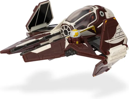 Miniatura 4 de Star Wars Micro Galaxy Squadron Ahsoka Tano's Jedi Starfighters Set – Vehículos de 5 pulgadas y 3 pulgadas, dos accesorios de micro figuras de 1