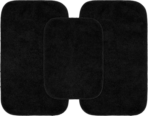 Miniatura 72 de Garland Rug 2 alfombras de baño tradicionales de nailon lavables color morado (17 x 24 pulgadas, 21 x 34 pulgadas), suaves, absorbentes y elegantes