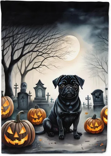 Miniatura 27 de Caroline's Treasures DAC2011GF - Bandera decorativa para jardín de Halloween con diseño de beagle para jardín, jardín, jardín, jardín, multicolor