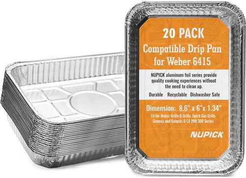 Miniatura 10 de NUPICK Paquete de 40 forros para vasos de grasa para Blackstone de 17"/28"/36", forros de bandeja de goteo para Blackstone 5017, forro de bandeja