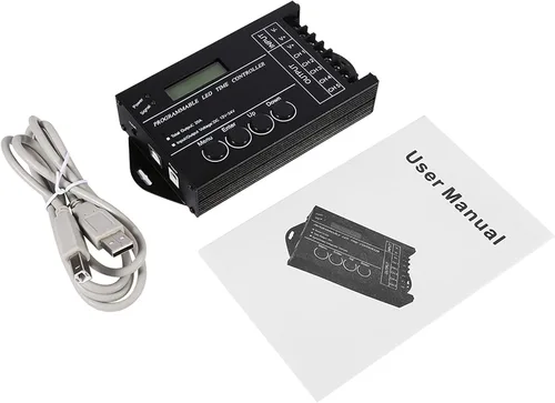 Jeffergarden Multi funcional DC12 24V centralina tc420 tc420 20A programable LED controlador de tiempo 5 canales color ajustable con CD cable USB