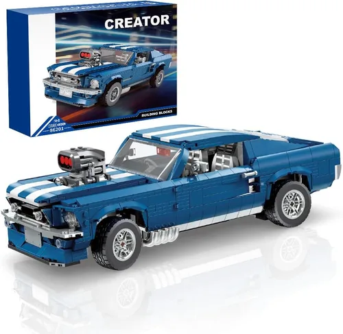Miniatura 9 de 1:10 MOC Sports GTRS - Bloques de construcción de automóviles, juguetes para niños o adultos, juego de construcción modelo de coche de carreras