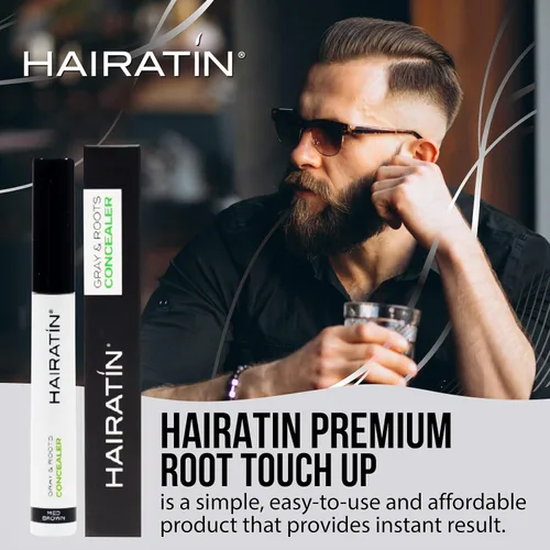 Miniatura 2 de Retoque de raíz de Hairatin: aplicación rápida y fácil con tecnología antirtransferencia para una mejor ocultación y oscurecimiento de las manchas