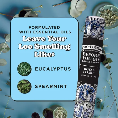 Miniatura 7 de Poo-Pourri Before-You-Go - Aerosol para inodoro, color Royal Flush, tamaño de viaje, 0.3 onzas líquidas, eucalipto y menta verde