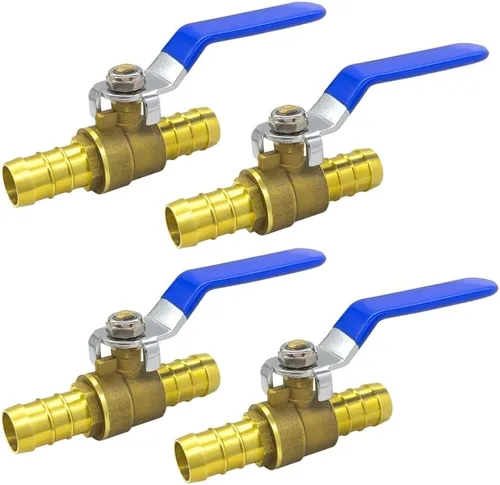 Miniatura 6 de Hooshing Válvula de bola PEX de latón de 1/2 pulgada, válvula de cierre de puerto completo, válvula de agua Pex, accesorios de parada de agua