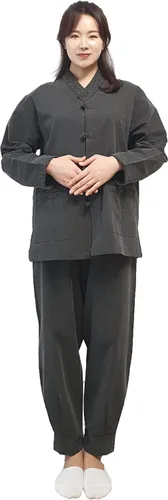 Miniatura 2 de Conjunto Hanbok unisex, ropa tradicional coreana, BTS Casual Hanbok para yoga y meditación, ropa de templo