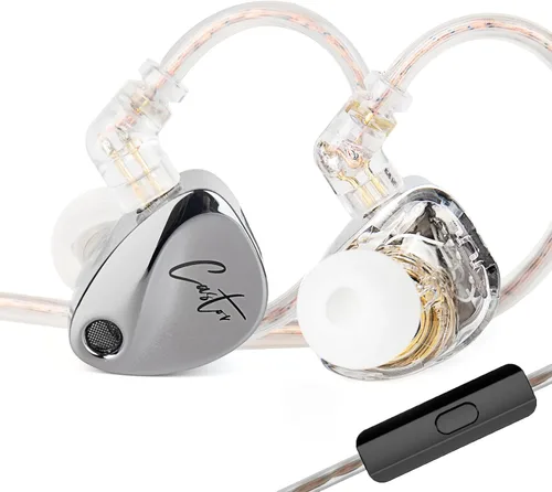 Miniatura 19 de KZ Castor - Auriculares intrauditivos, sonido de graves mejorado HiFi, IEMs aislantes de ruido ajustables, auriculares con cable de doble