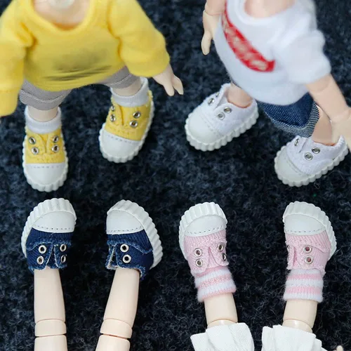 Miniatura 2 de Zapatos de lona de moda para Ob11, GSC, 1/12 BJD, Body9 accesorios para muñecas (azul marino)