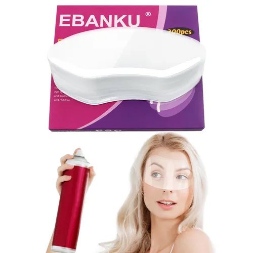 Miniatura 11 de EBANKU Protector Facial y para Ojos, 50 Piezas de Visera de Ducha de Plástico, Protector de Ojos para Maquillaje y Cejas para Adultos