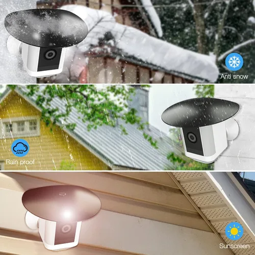 Miniatura 2 de HOLACA Cubierta de cámara con sombra de lluvia solar para cámara Spotlight Plus, funda protectora para protección contra rayos UV resistente, fácil