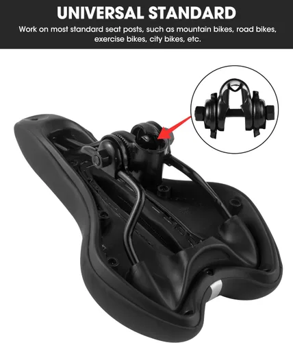 Miniatura 4 de Cómodo asiento de bicicleta para hombres y mujeres, asiento de bicicleta impermeable, silla de bicicleta de montaña transpirable, sillín