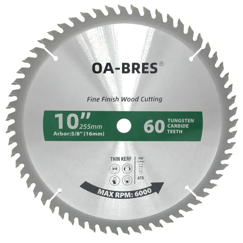 Miniatura 9 de Paquete de 3 hojas de sierra circular compacta con punta de carburo 24T TCT de 4-1/2 pulgadas con eje de 3/8 pulgadas, uso general para cortes