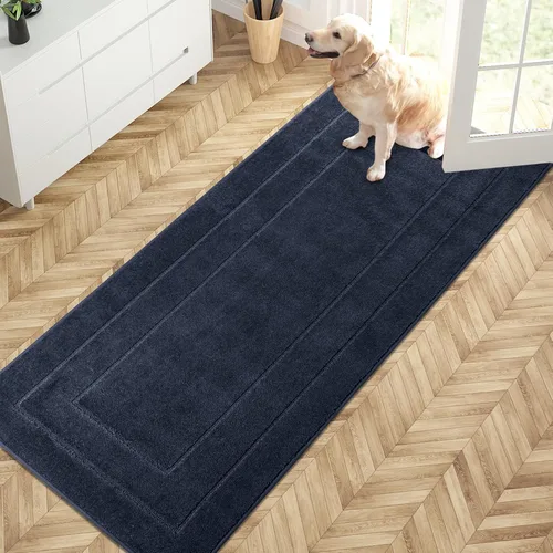 Miniatura 36 de PURRUGS Tapete para puerta que atrapa la suciedad, 20 x 31.5 pulgadas, antideslizante, lavable a máquina, tapete de entrada para perro, tapete