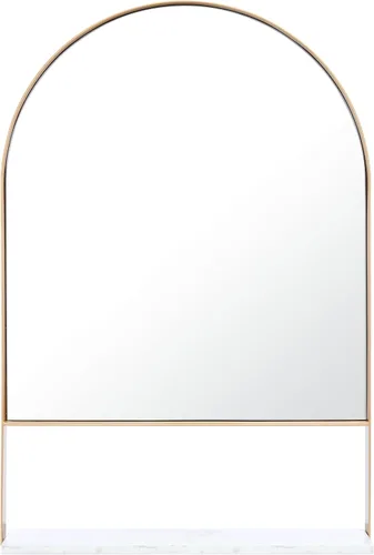 Miniatura 7 de SAFAVIEH Home Collection Yuriko - Espejo de pared decorativo con arco de 24 x 36 pulgadas con estante para dormitorio, sala de estar, baño, entrada