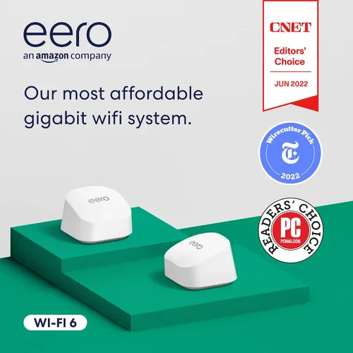 Miniatura 9 de Router wifi Amazon eero 6+ mesh como nuevo. Admite planes de internet de hasta un gigabit, cobertura de hasta 1500 pies² (139 m²), conecta más de 75