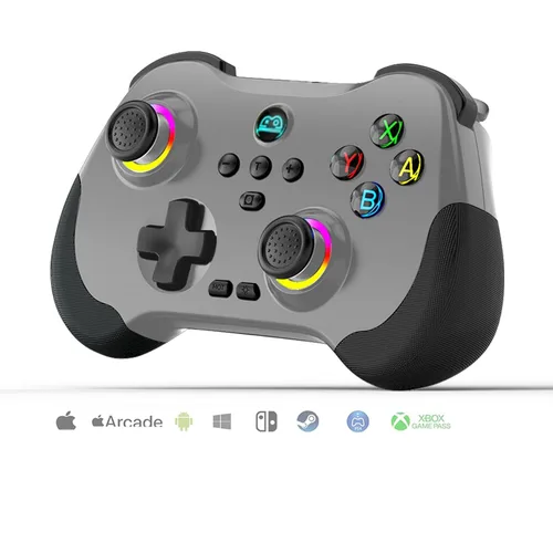 Miniatura 7 de Koiiko Wireless Gaming Controller for ipad/iphone Android/PC/Switch/Streaming on Xbox/PS4/PS3, Bluetooth, Pocket Size, 7-Colors LED, Hall Effect