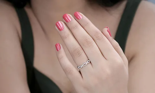 Miniatura 2 de Dazzlingrock Collection Anillo de aniversario de alianza de boda con diamantes redondos de 0.20 quilates (ctw), plata de ley
