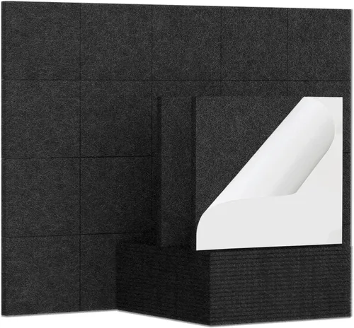 Miniatura 25 de TroyStudio 20 Paneles Acústicos, 12 x 12 x 0.32 Pulgadas Azulejos de Revestimiento de Pared de Fieltro de Poliéster Paneles Absorbentes de Sonido